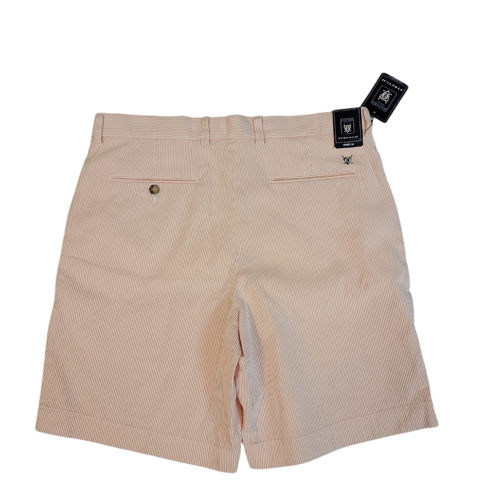 Oxford Golf NWT Stretch Orange And White Mens Chino Shorts Athletic Size 34 - Picture 7 of 7
